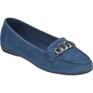 Easy Spirit Antiria Blue Suede Flats Loafers 8W
